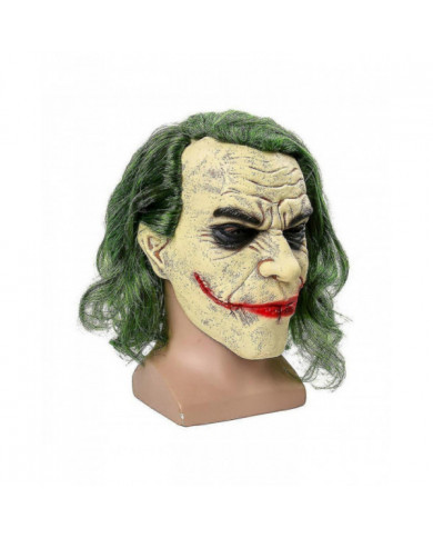 Masque Joker d’Halloween, Masque en latex de clown d’horreur cosplay, Perruque aux cheveux blancs, Pour costume de [...]