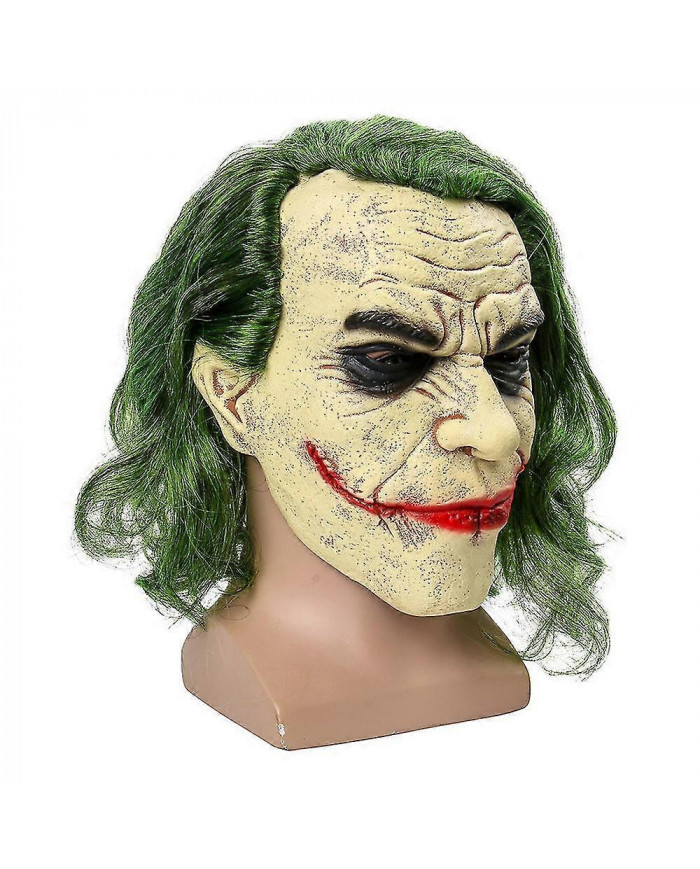 Masque Joker d’Halloween, Masque en latex de clown d’horreur cosplay, Perruque aux cheveux blancs, Pour costume de [...]