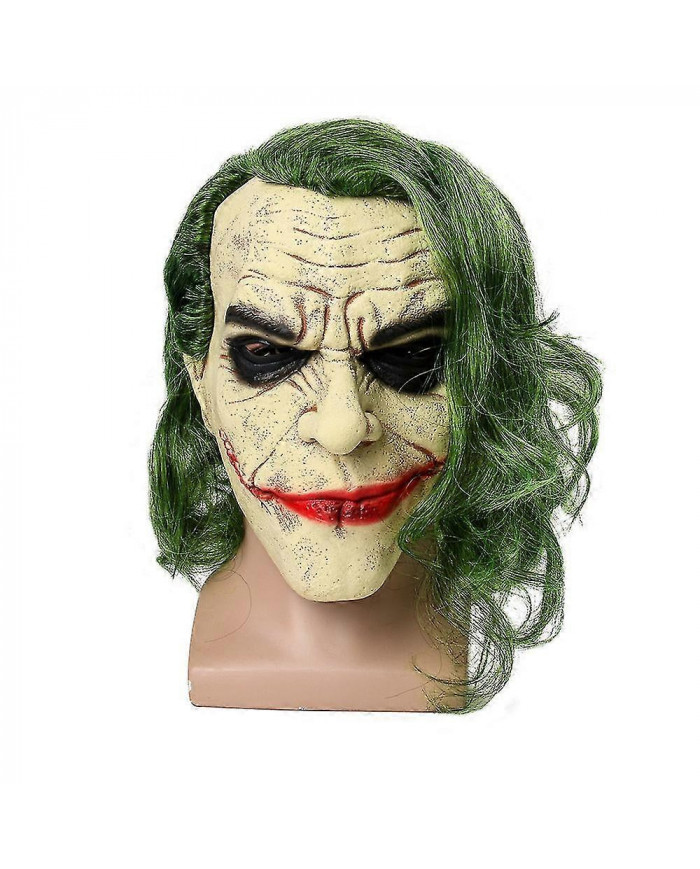 Masque Joker d’Halloween, Masque en latex de clown d’horreur cosplay, Perruque aux cheveux blancs, Pour costume de [...]