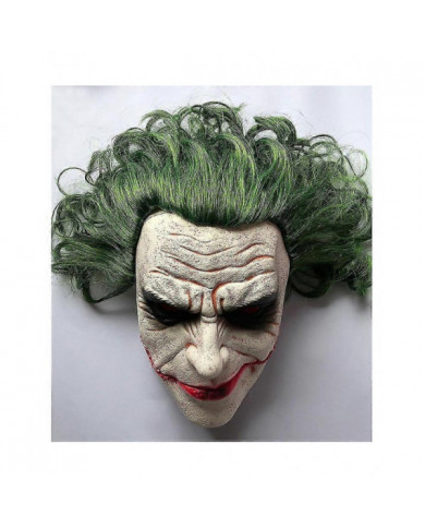 Masque Joker d’Halloween, Masque en latex de clown d’horreur cosplay, Perruque aux cheveux blancs, Pour costume de [...]
