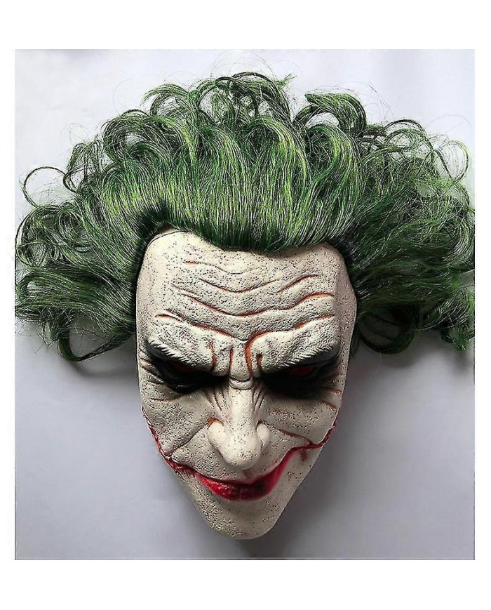 Masque Joker d’Halloween, Masque en latex de clown d’horreur cosplay, Perruque aux cheveux blancs, Pour costume de [...]