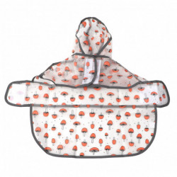 2 sets Dog Hooded Raincoat Reflective Fashion Waterproof Skin Friendly Dog Raincoat for Puppies Mushroom 2XL