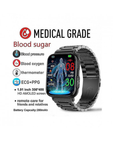 2023 Nouvelle Glycémie Smartwatch Hommes 1,91 Pouces 365 * 400 Hd Écran Ecg + ppg Montre Intelligente Surveillance [...]