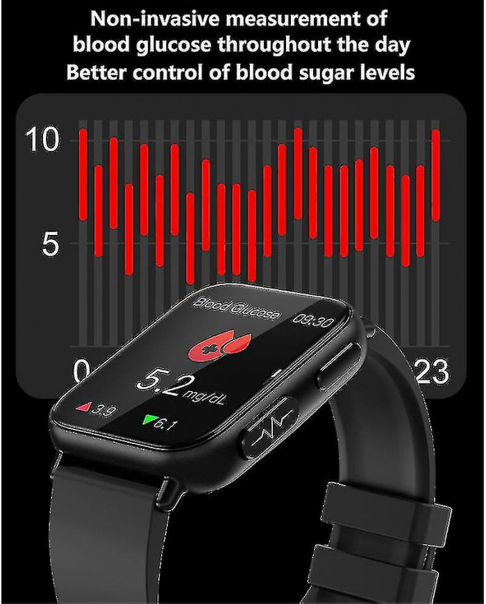 2023 Nouvelle Glycémie Smartwatch Hommes 1,91 Pouces 365 * 400 Hd Écran Ecg + ppg Montre Intelligente Surveillance [...]