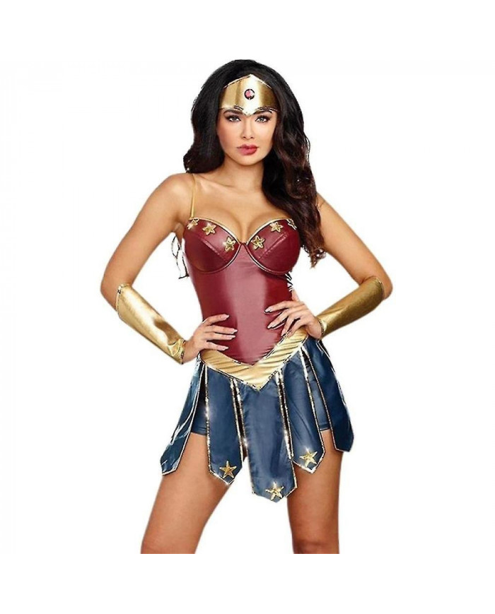 Wonder Woman Costumes Combinaisons d’Halloween personnalisées pour femmes-2