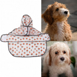 2 sets Dog Hooded Raincoat Reflective Fashion Waterproof Skin Friendly Dog Raincoat for Puppies Mushroom 2XL