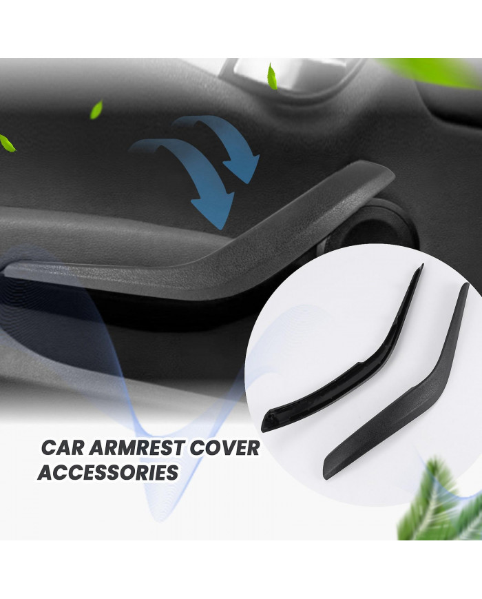 Couvercle de poignée de porte intérieure gauche / droite de voiture pour X1 E84 2010-2016 noir