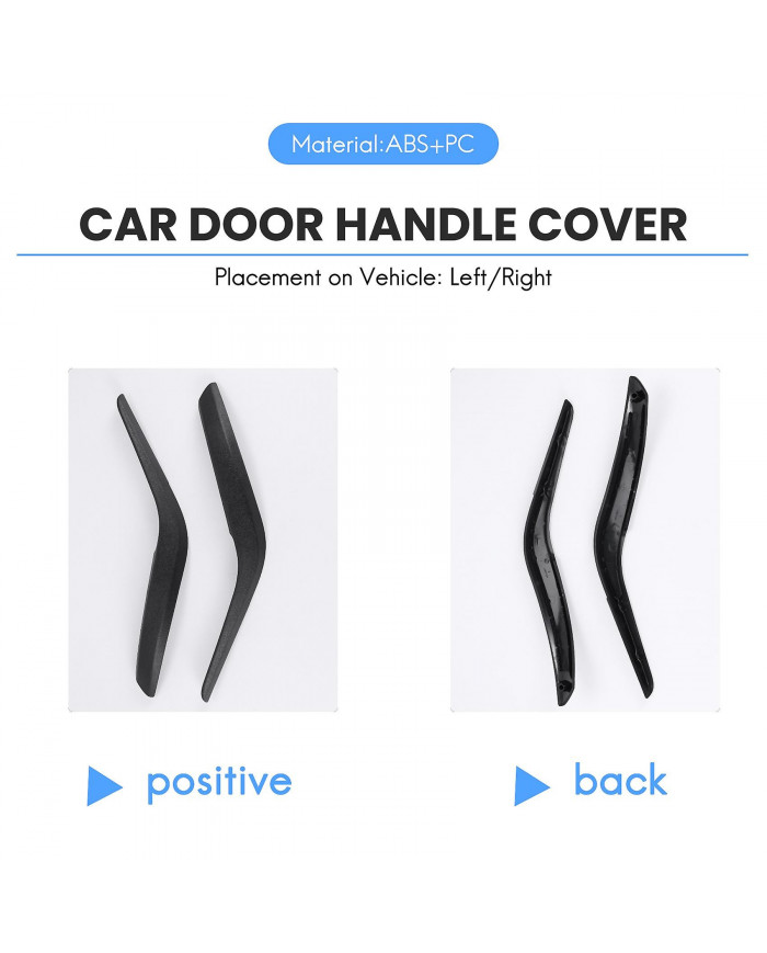 Couvercle de poignée de porte intérieure gauche / droite de voiture pour X1 E84 2010-2016 noir