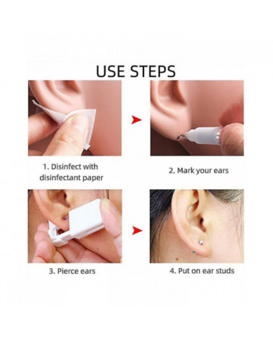 Pistolet de perçage d’oreille avec clous d’oreille, paquet de 8 outils jetables de pistolet de perçage d’oreille [...]