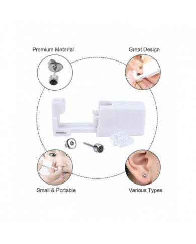 Pistolet de perçage d’oreille avec clous d’oreille, paquet de 8 outils jetables de pistolet de perçage d’oreille [...]