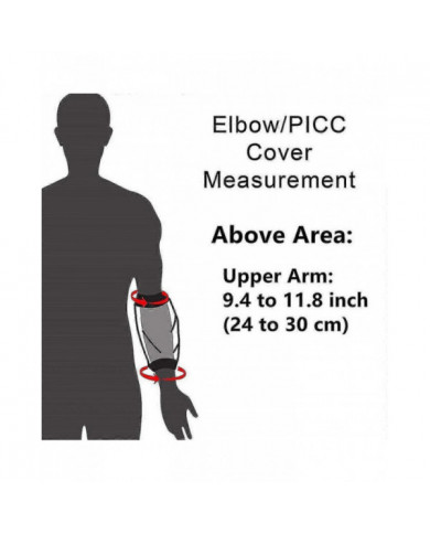1 Pcs Housse de douche, Housse de douche Picc Line, Housses Picc Line pour le haut du bras, Protecteur de manchon [...]