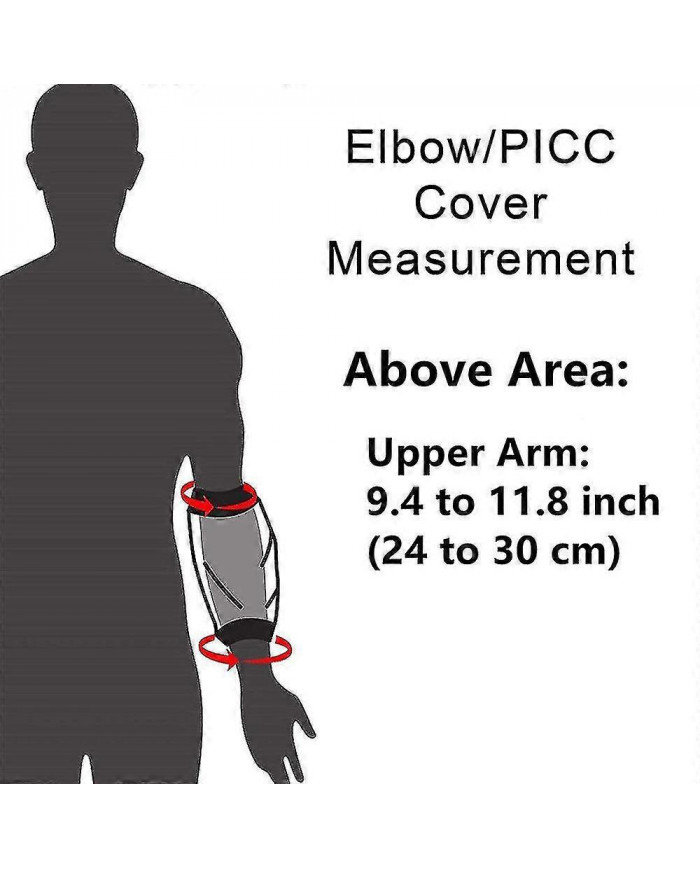 1 Pcs Housse de douche, Housse de douche Picc Line, Housses Picc Line pour le haut du bras, Protecteur de manchon [...]