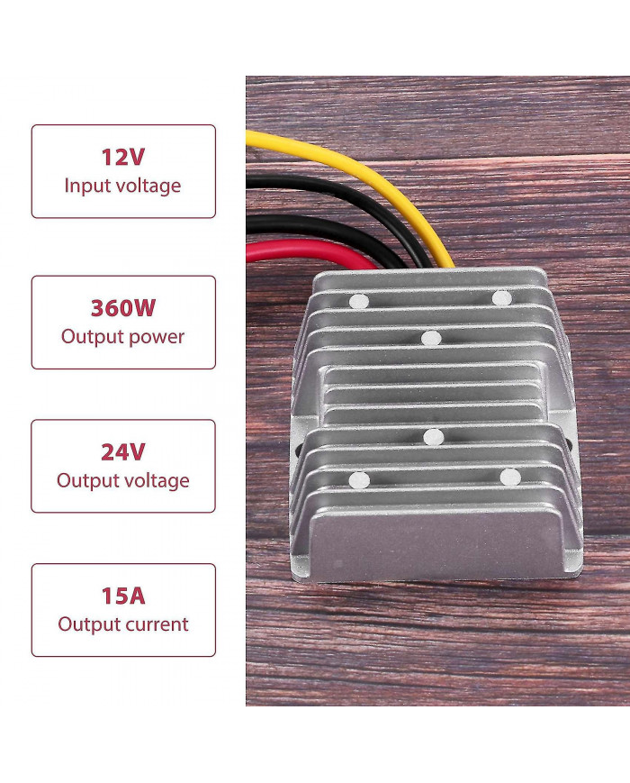 12V à 24V 15A 360W Convertisseur DC 360W Convertisseur Cc