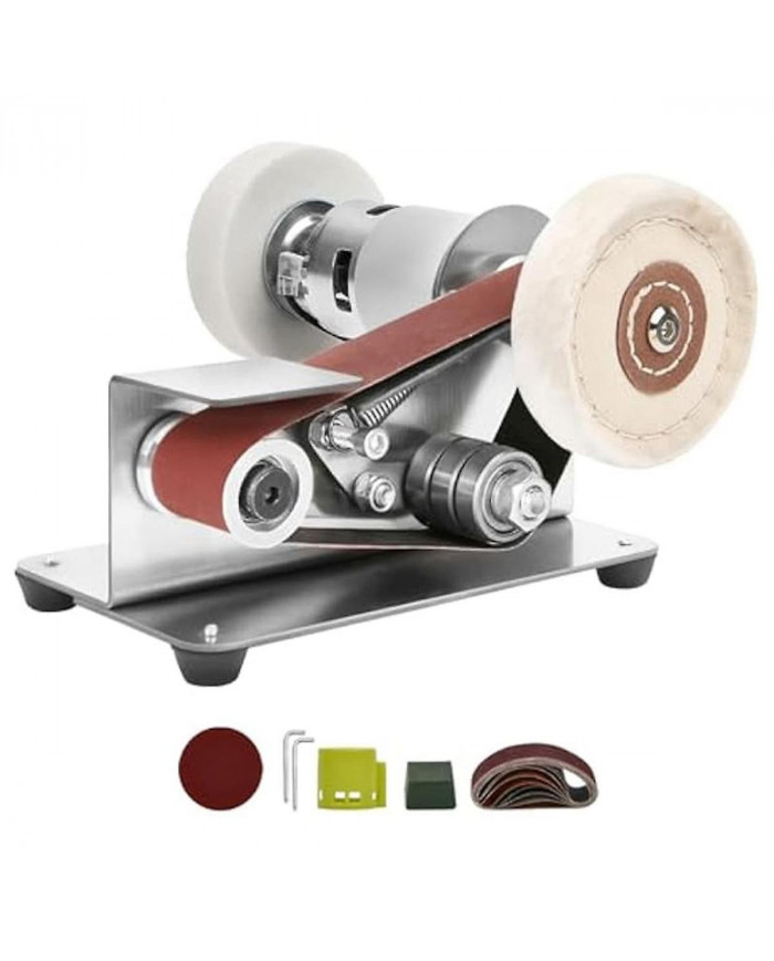 Prise d’Eu, ponceuse à bande, aiguiseur de couteau électrique à vitesse réglable, meuleuse à bande à 15 degrés, [...]