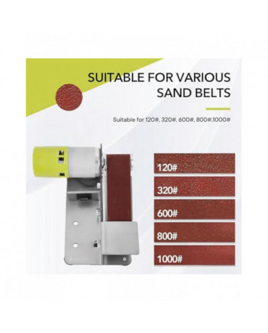 Prise d’Eu, ponceuse à bande, aiguiseur de couteau électrique à vitesse réglable, meuleuse à bande à 15 degrés, [...]