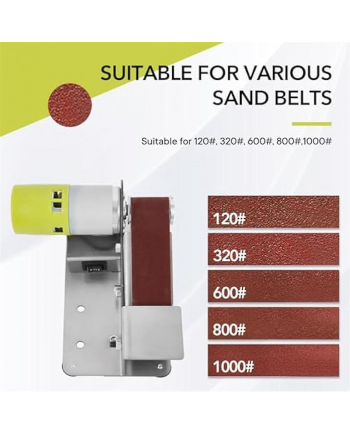 Prise d’Eu, ponceuse à bande, aiguiseur de couteau électrique à vitesse réglable, meuleuse à bande à 15 degrés, [...]