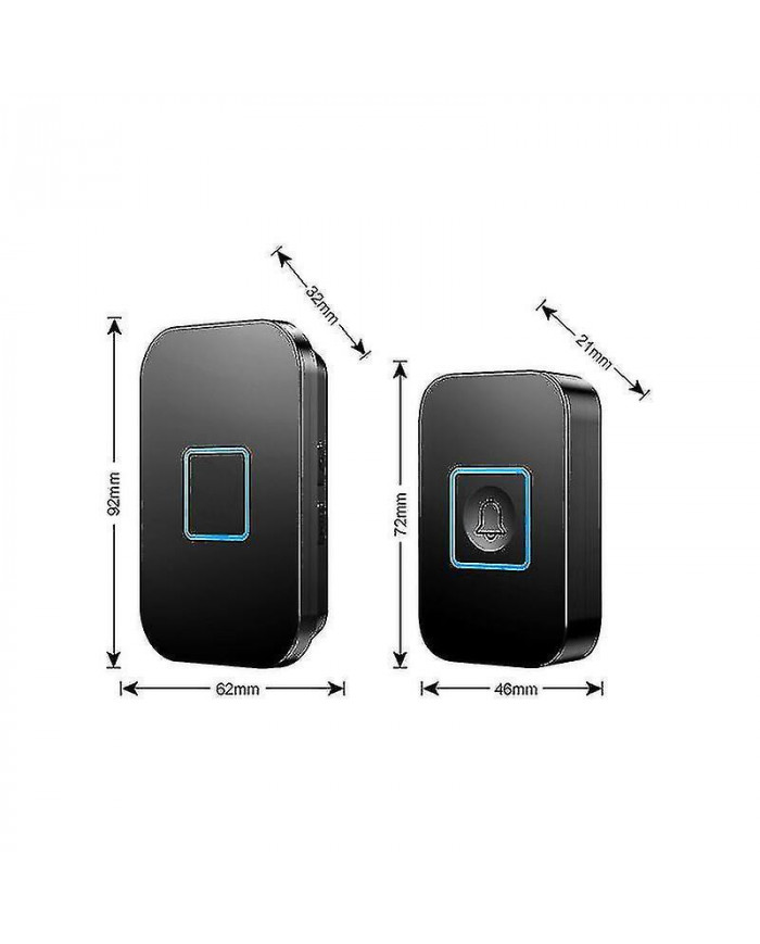 Kit de sonnette sans fil Ultra-longue portée de 400 m, résistant aux intempéries Ip55 avec lumière LED, contrôle [...]