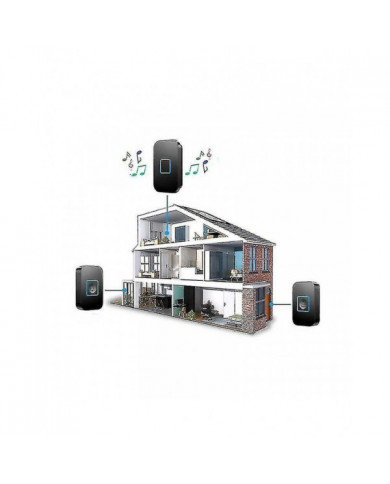 Kit de sonnette sans fil Ultra-longue portée de 400 m, résistant aux intempéries Ip55 avec lumière LED, contrôle [...]