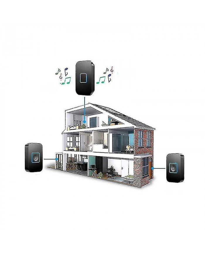 Kit de sonnette sans fil Ultra-longue portée de 400 m, résistant aux intempéries Ip55 avec lumière LED, contrôle [...]