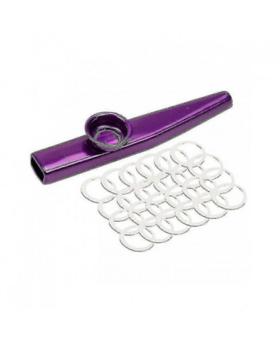 24-pack Kazoos en métal avec 24 Pcs Kazoo Flute Diaphragmes 6 couleurs, bon compagnon pour ukulélé, violon