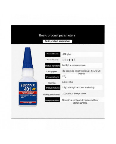 1-5pcs Loctite Henkel 401 (20ml) Super Colle Adhésive Instantanée