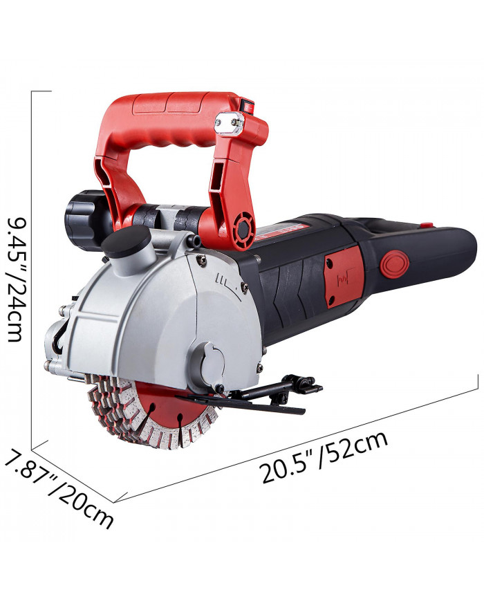 Machine de découpe de rainures murales Wall Chaser 4800W 42 mm 125 mm Lames de scie 8pcs