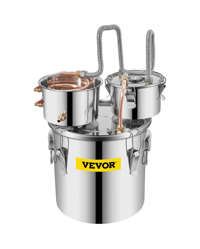 Distiller 5Gal 19L Eau 3 Pots Cuisinière à gaz Chaudière en acier inoxydable