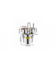 Distiller 5Gal 19L Eau 3 Pots Cuisinière à gaz Chaudière en acier inoxydable