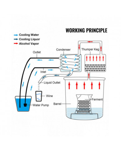 Distiller 5Gal 19L Eau 3 Pots Cuisinière à gaz Chaudière en acier inoxydable