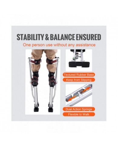 Échasses de cloisons sèches, échasses à outils en aluminium réglables de 18 '' à 30 '' pour la peinture de plaques [...]