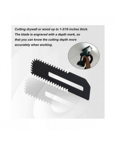 6-Pack Drywall Cut-Out Saw Blades for Cordless Cut-Out Saw, Cuts Drywall Up to 1-3/16Inch Thick (Depth Markings)