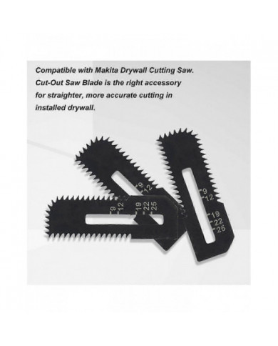 6-Pack Drywall Cut-Out Saw Blades for Cordless Cut-Out Saw, Cuts Drywall Up to 1-3/16Inch Thick (Depth Markings)