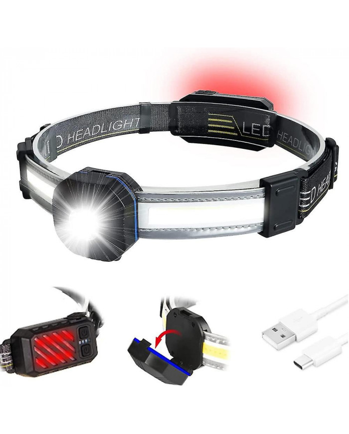 Headlamp Headlamp Taillight 10 Modes Lightweight Rechargeable 500 Lumen 90 Adjustable Headlamp Gobeam Waterproof [...]