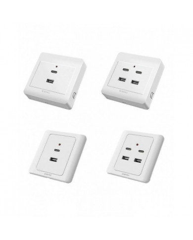 Prise USB Typec Chargeur mural USB Prise de charge avec ports USB