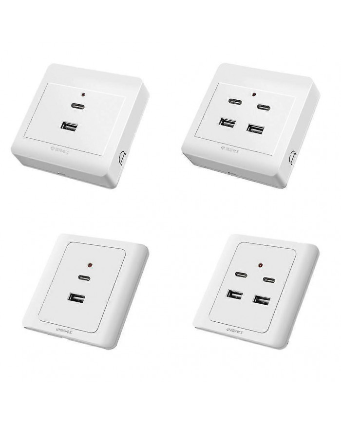 Prise USB Typec Chargeur mural USB Prise de charge avec ports USB