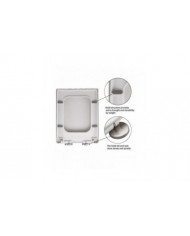 Sièges de toilettes Fermer Pp Forme carrée allongée Accessoires de salle de bain Durable Robuste 06C-PP Couvercle [...]