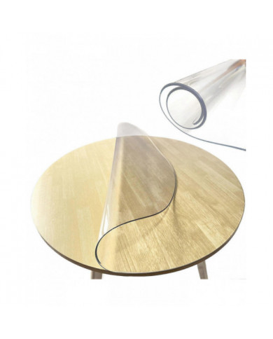 5 tailles Protecteur de Housse de Table en PVC Transparent Nappe Ronde En PVC Tapis De Bureau Épais 2.0mm [...]