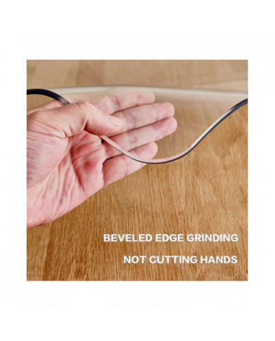 5 tailles Protecteur de Housse de Table en PVC Transparent Nappe Ronde En PVC Tapis De Bureau Épais 2.0mm [...]