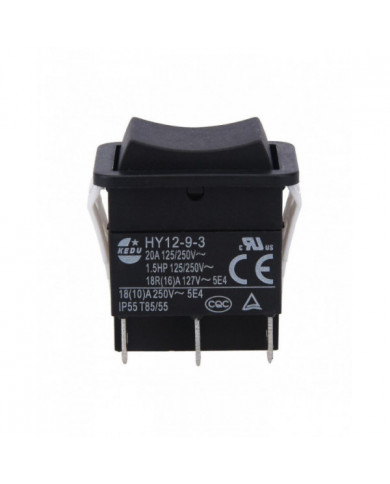 HY12-9-3 Petit industriel On Off Rocker Switch Push Button Boat Arc ABS Durable