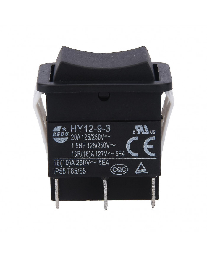 HY12-9-3 Petit industriel On Off Rocker Switch Push Button Boat Arc ABS Durable