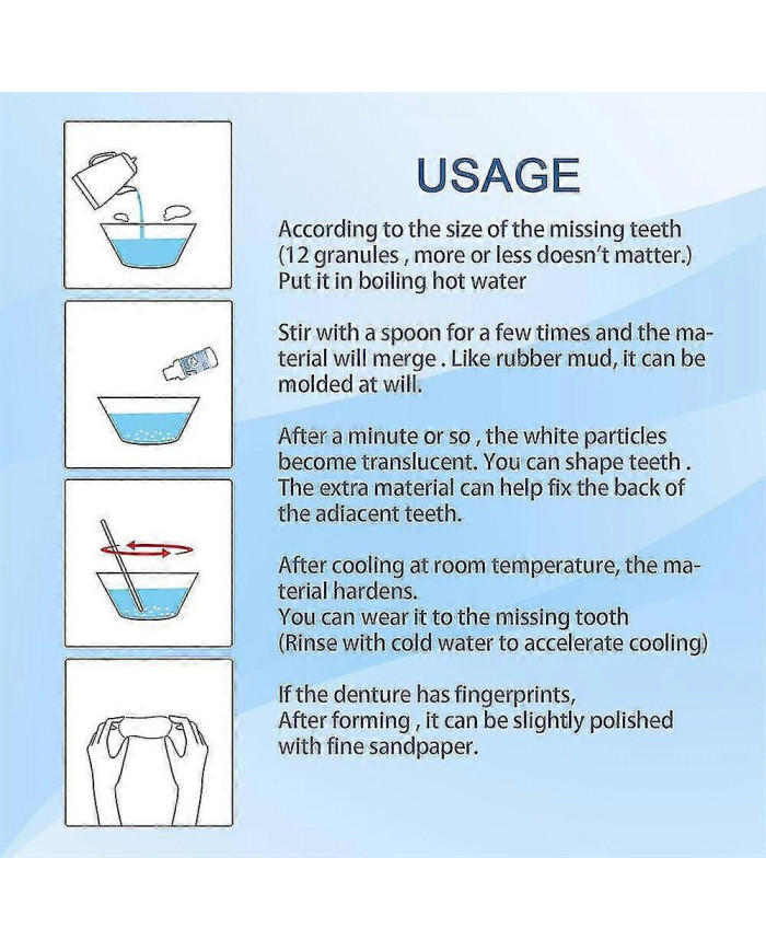Ciment dentaire permanent pour une réparation dentaire solide - Kit d’obturation de cavité pour prothèses dentaires