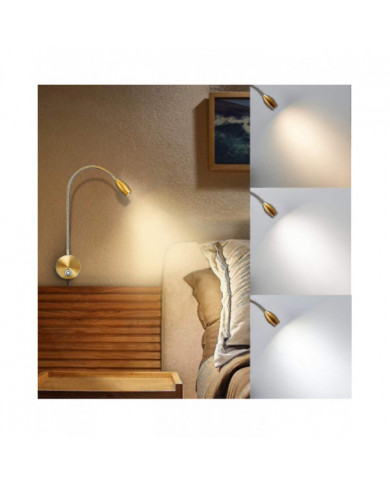 Lampes de lecture LED Dimmable, lampes de lecture murales pour tête de lit, col de cygne flexible avec gradateur [...]