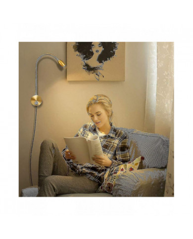 Lampes de lecture LED Dimmable, lampes de lecture murales pour tête de lit, col de cygne flexible avec gradateur [...]
