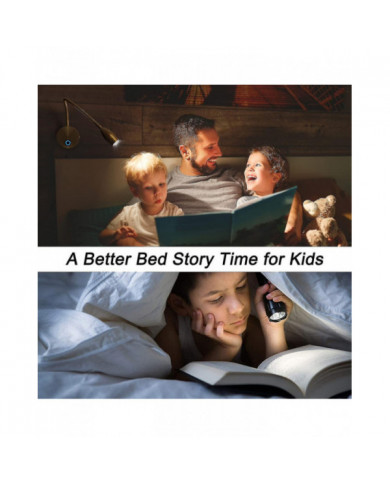 Lampes de lecture LED Dimmable, lampes de lecture murales pour tête de lit, col de cygne flexible avec gradateur [...]