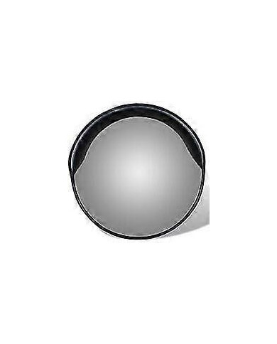 Miroir de circulation 30 cm, Professionnel, Résistant aux intempéries, Robuste, Intérieur et extérieur, Noir