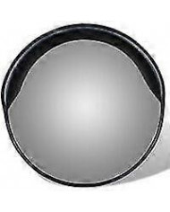 Miroir de circulation 30 cm, Professionnel, Résistant aux intempéries, Robuste, Intérieur et extérieur, Noir