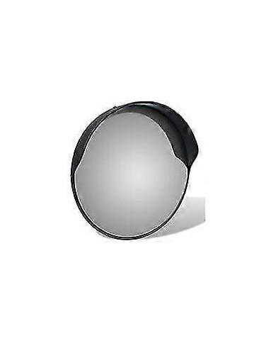 Miroir de circulation 30 cm, Professionnel, Résistant aux intempéries, Robuste, Intérieur et extérieur, Noir
