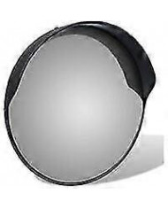 Miroir de circulation 30 cm, Professionnel, Résistant aux intempéries, Robuste, Intérieur et extérieur, Noir