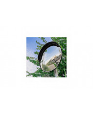 Miroir de circulation 30 cm, Professionnel, Résistant aux intempéries, Robuste, Intérieur et extérieur, Noir