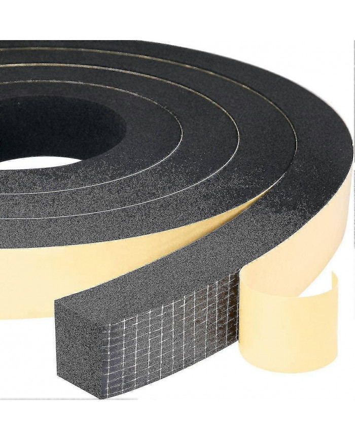 Bande de joint en mousse 2 rouleaux 25mm (w) x20mm (h) x2m (l) joint résistant aux intempéries antichoc anti- [...]